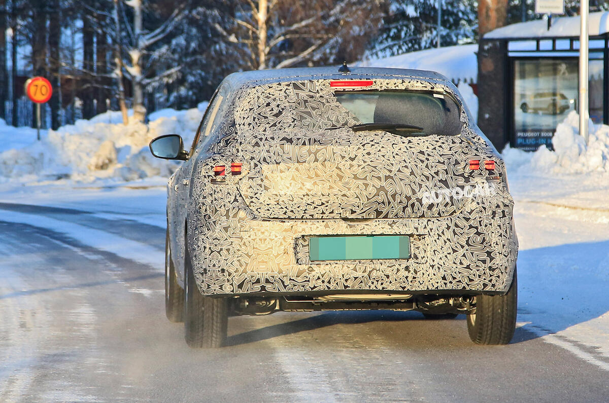 2021 Dacia Sandero winter testing - back end 2021 Dacia Sandero winter testing - back end