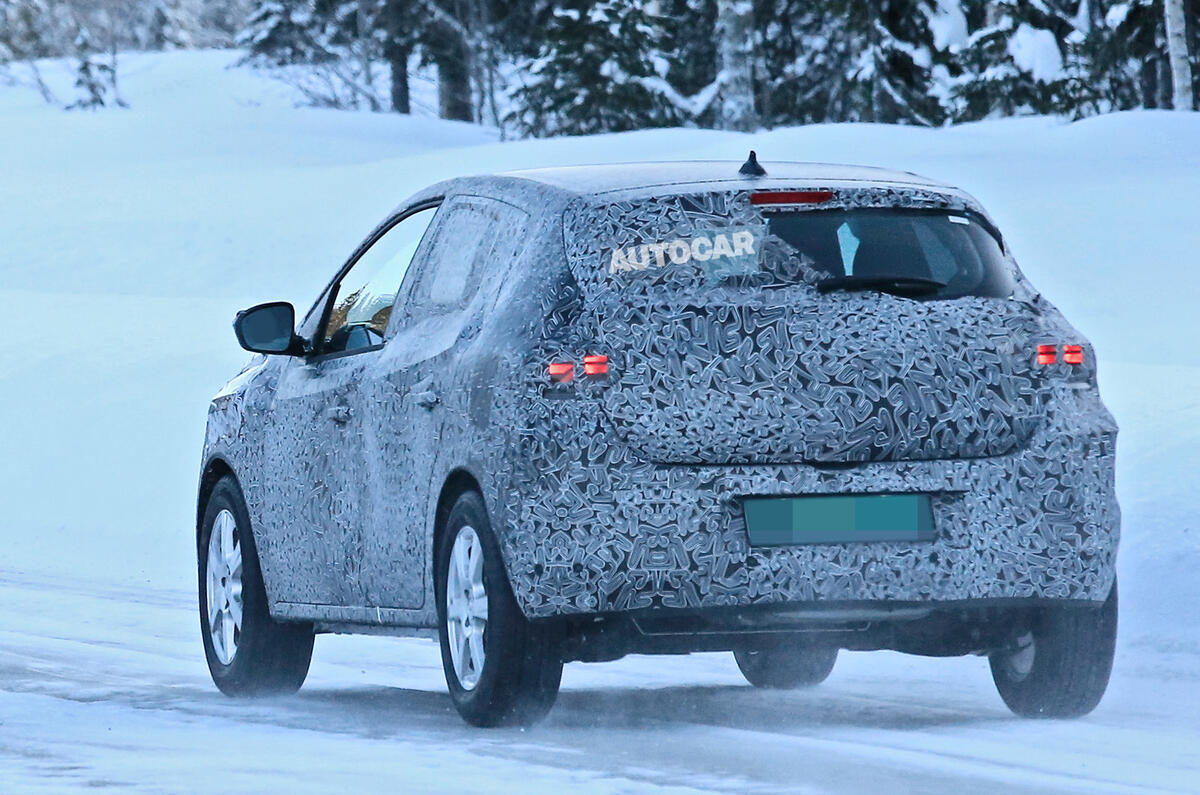 2021 Dacia Sandero winter testing - rear 2021 Dacia Sandero winter testing - rear