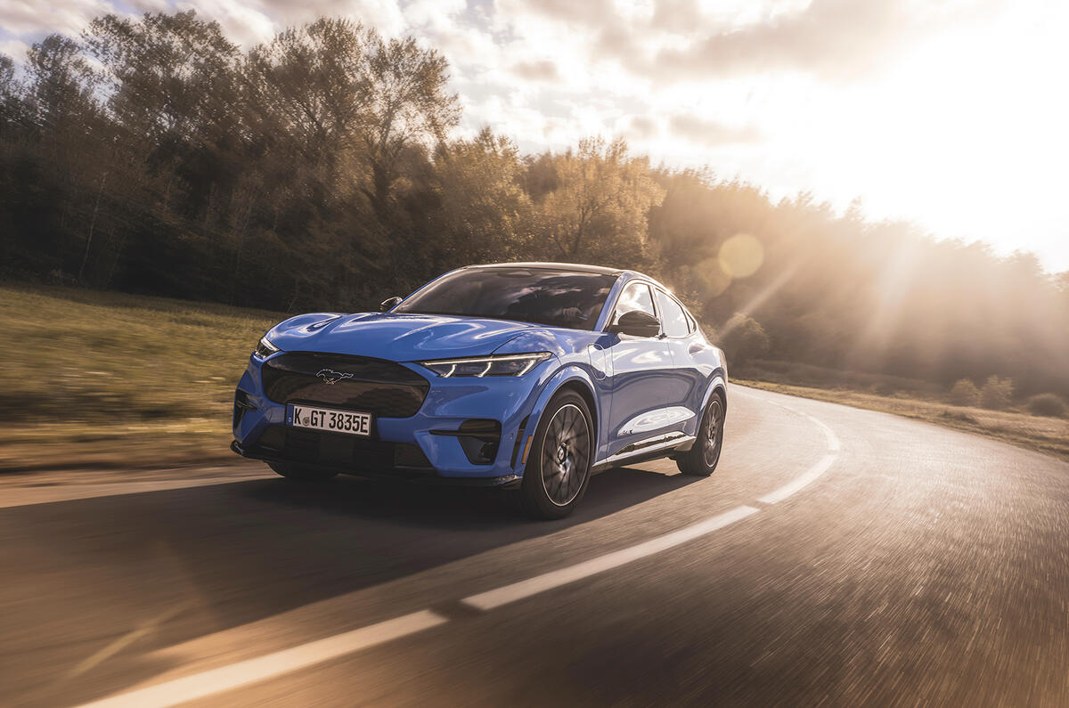 Ford Mustang Mach-E GT front three quarters