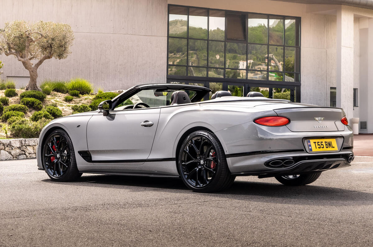 2022 Bentley Continental GTC S rear static roof down 2022 Bentley Continental GTC S rear static roof down