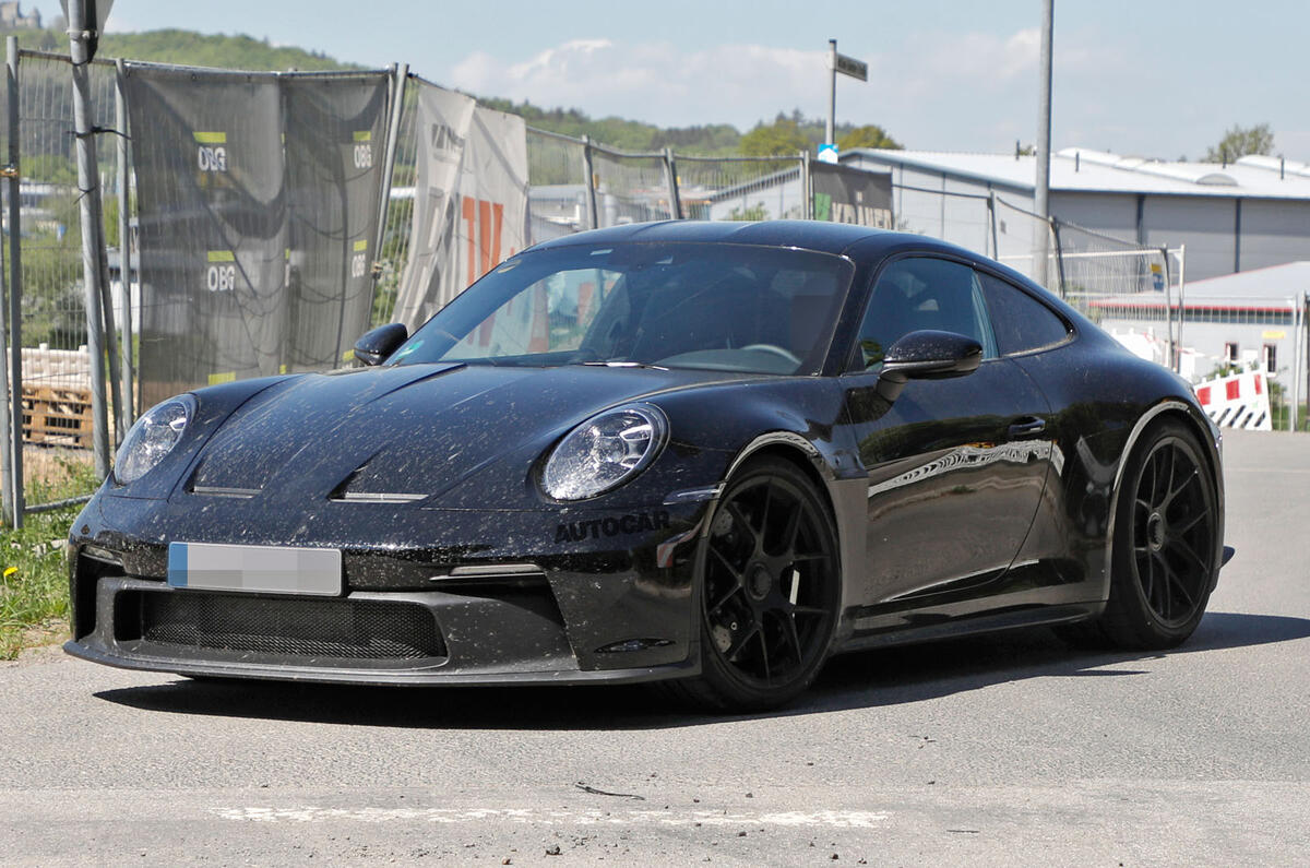 2022 Porsche 911 ST prototype testing front close up