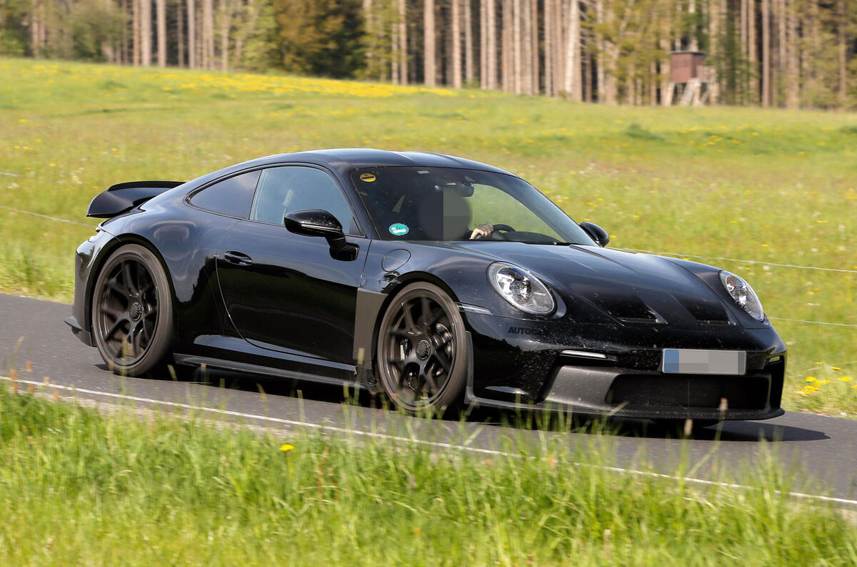 2022 Porsche 911 ST prototype testing front side