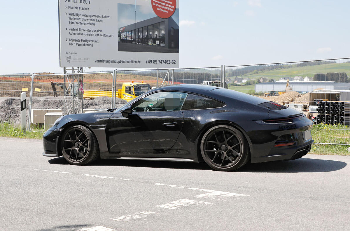 2022 Porsche 911 ST prototype testing rear side