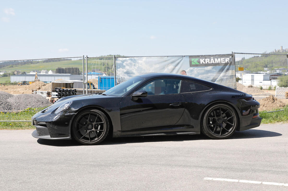2022 Porsche 911 ST prototype testing side close up