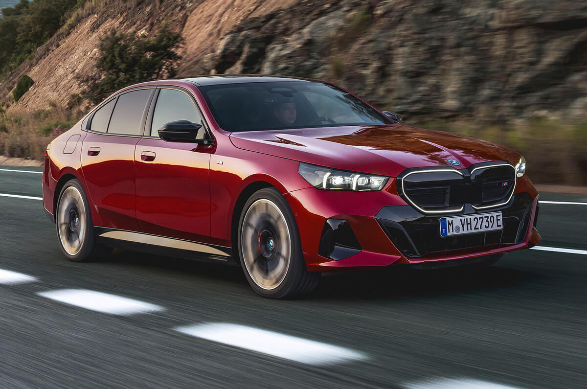 2023 BMW i5 front three quarter tracking