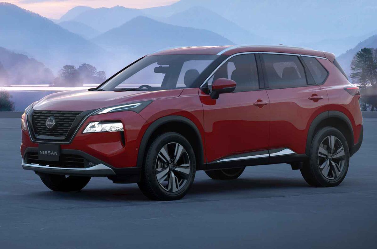 2023 Nissan X trail reveal red outside front three quarters 2023 Nissan X trail reveal red outside front three quarters