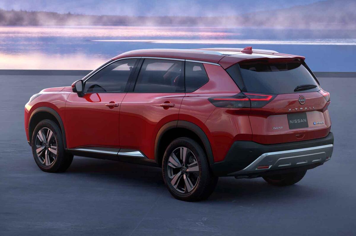 2023 Nissan X Trail reveal red outside rear three quarters 2023 Nissan X Trail reveal red outside rear three quarters