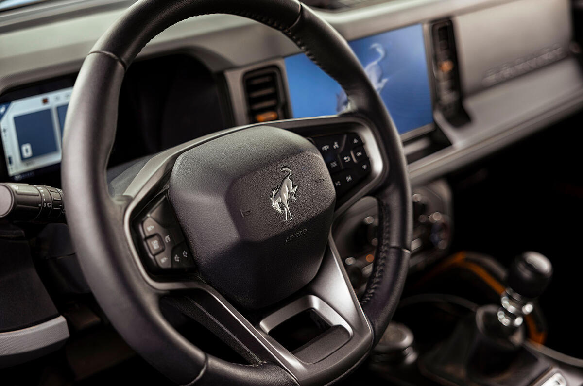2023 Ford Bronco Badlands interior steering wheel 2023 Ford Bronco Badlands interior steering wheel