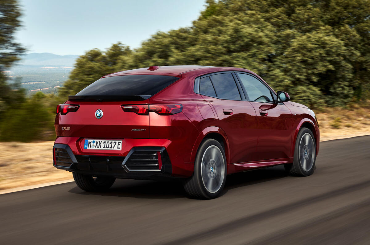 2024 BMW iX2 rear quarter 2024 BMW iX2 rear quarter