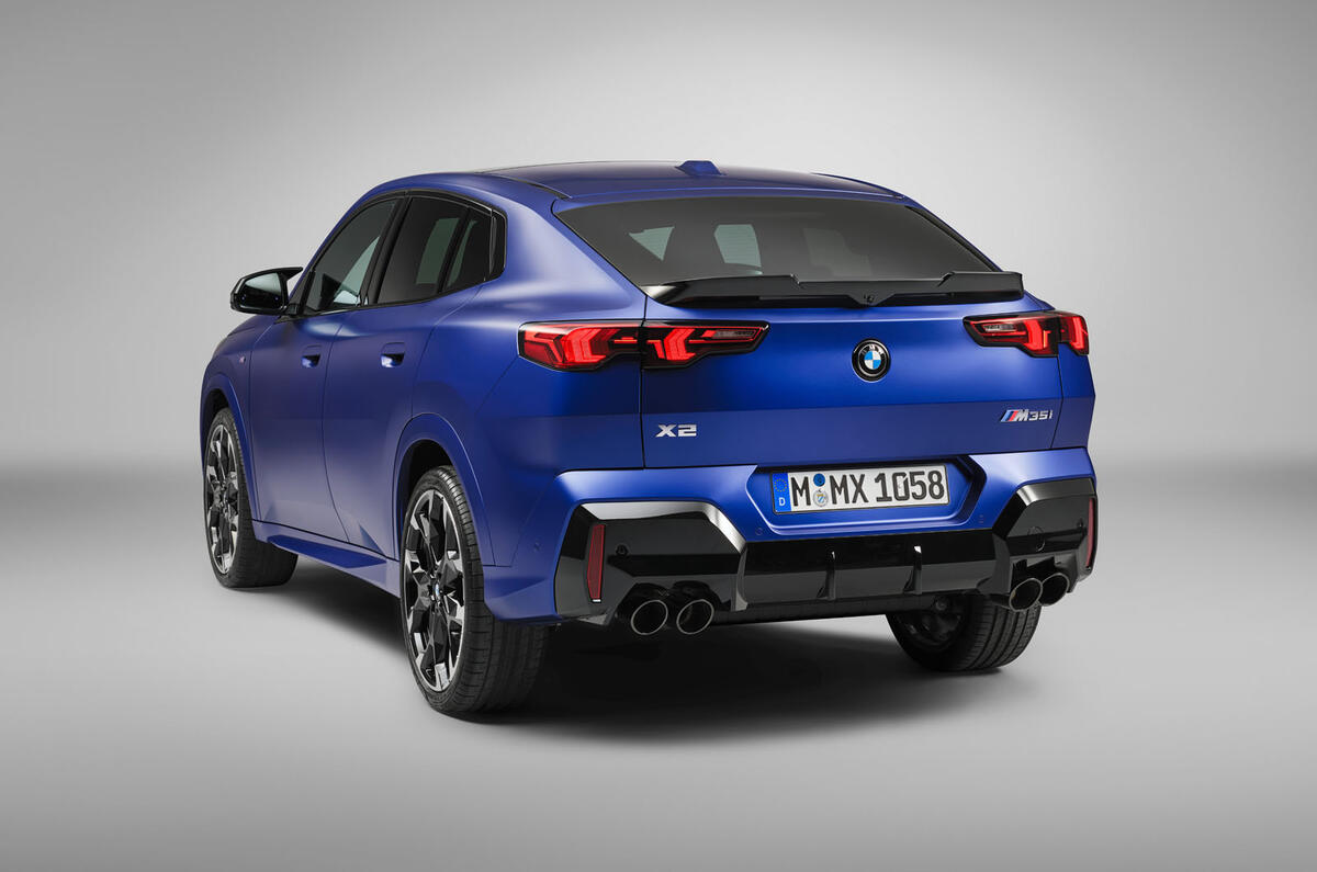 2024 BMW X2 M35i rear quarter studio 2024 BMW X2 M35i rear quarter studio