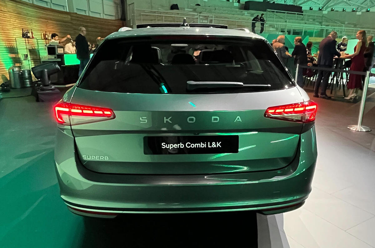 2024 Skoda Superb estate rear 2024 Skoda Superb estate rear