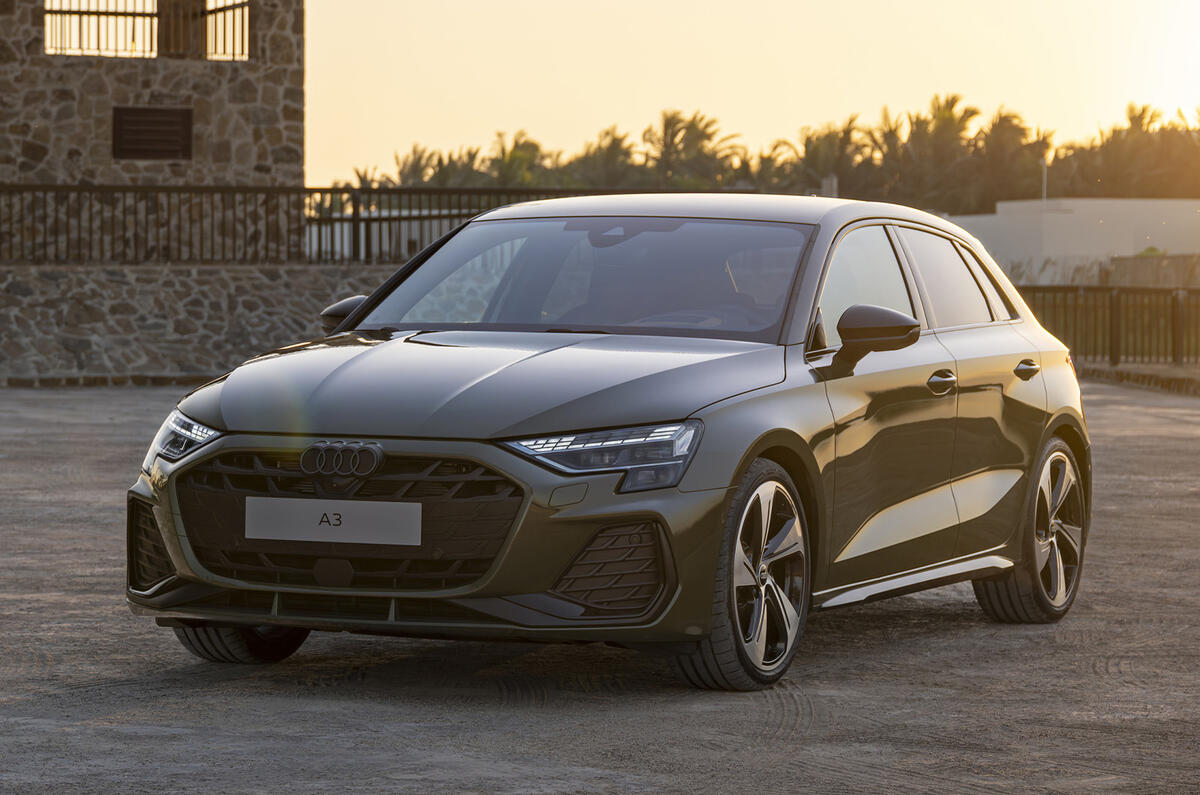 2024 Audi A3 Sportback static sunset 2 2024 Audi A3 Sportback static sunset 2