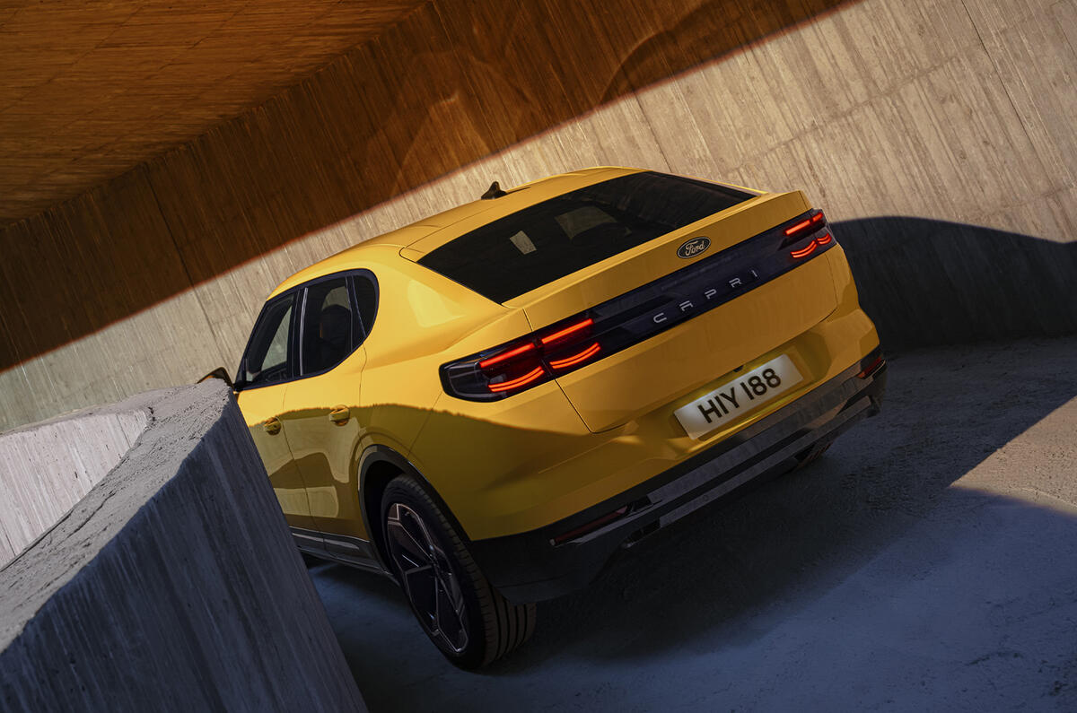 2024 Ford Capri yellow rear 2 2024 Ford Capri yellow rear 2