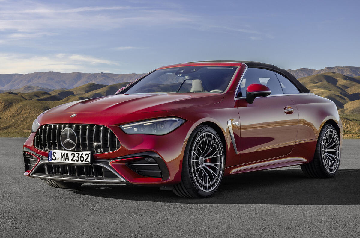 2024 Mercedes AMG CLE53  parked static roof up 2024 Mercedes AMG CLE53  parked static roof up