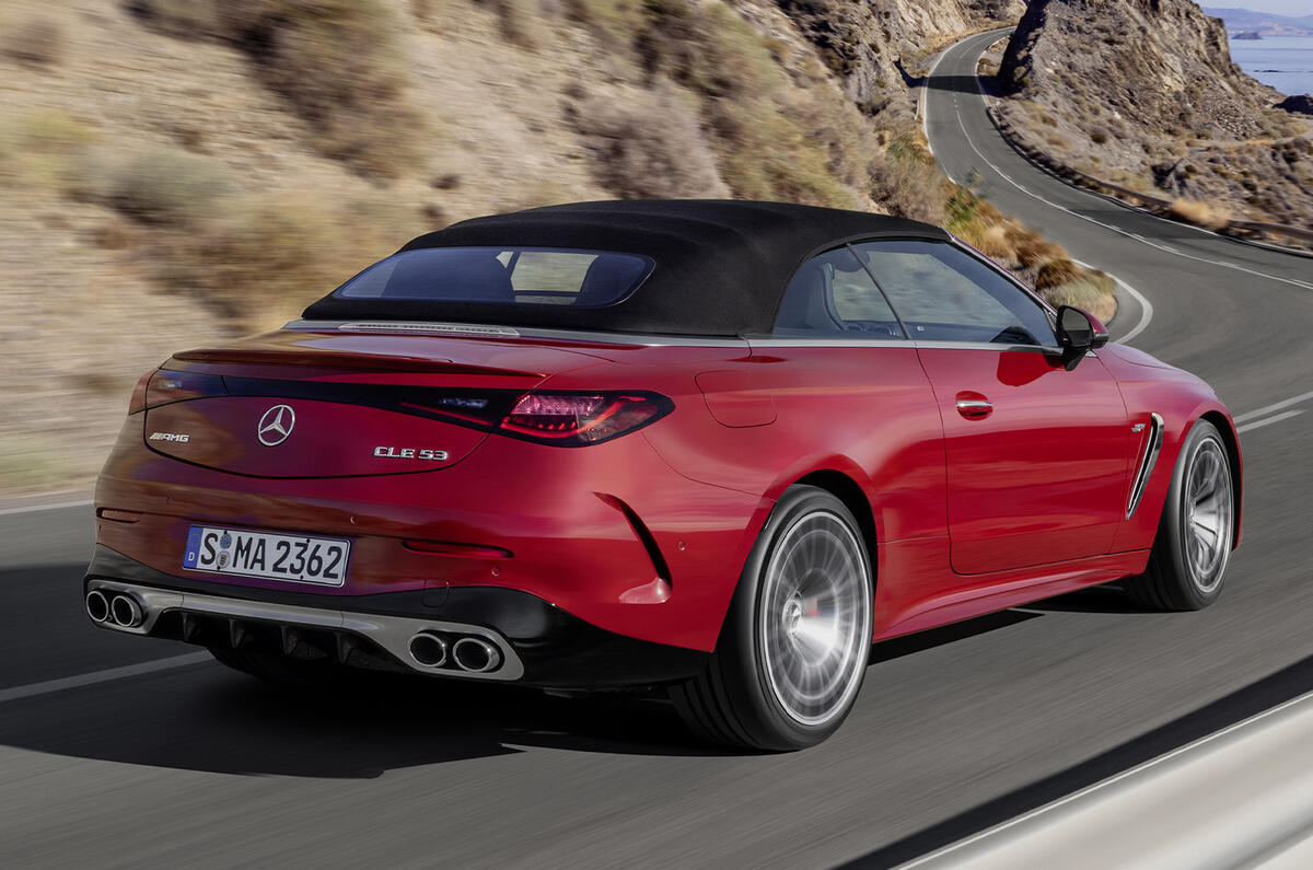 2024 Mercedes AMG CLE53 rear roof up 2024 Mercedes AMG CLE53 rear roof up