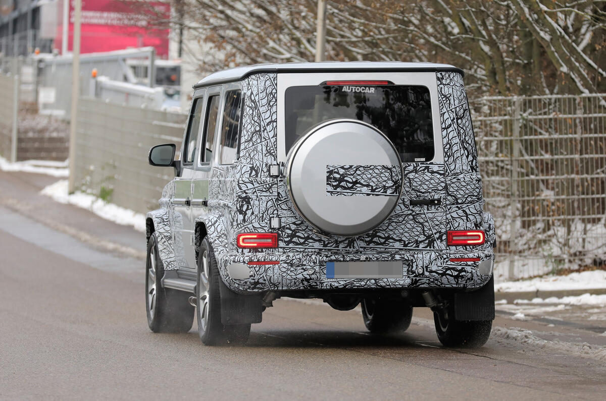 2024 Mercedes G Class rear with snow