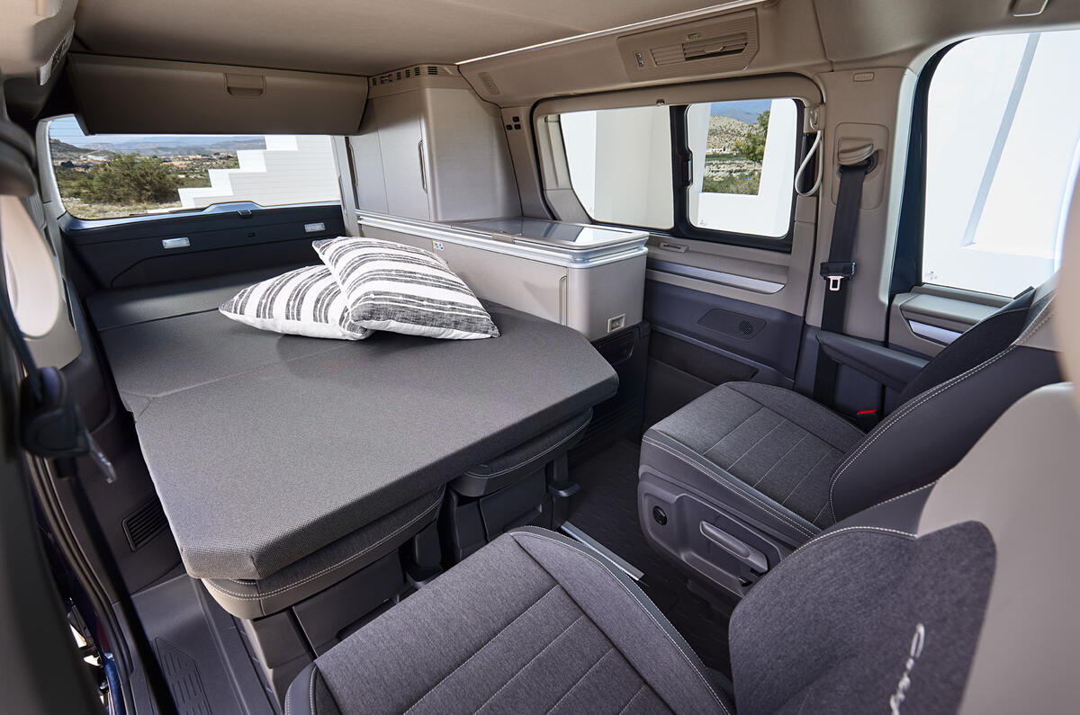 2024 VW California interior bed down 2024 VW California interior bed down