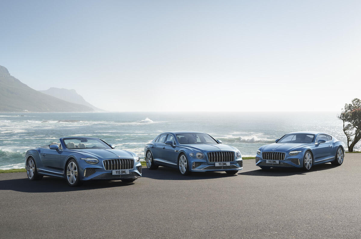 2025 Bentley Continental GT GTC and Flying Spur Azure