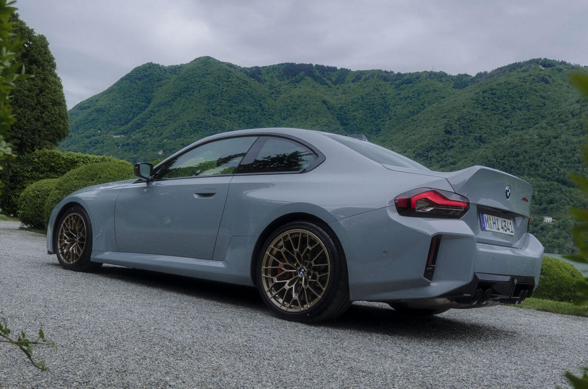 2025 BMW M2 CS Villa dEste rear quarter angle 2025 BMW M2 CS Villa dEste rear quarter angle