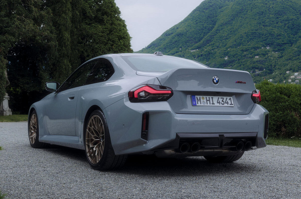 2025 BMW M2 CS Villa dEste rear quarter static 2025 BMW M2 CS Villa dEste rear quarter static
