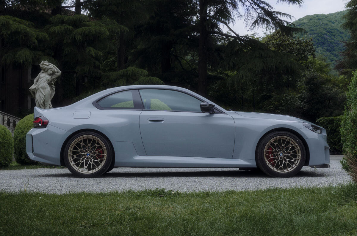 2025 BMW M2 CS Villa dEste side static 2025 BMW M2 CS Villa dEste side static