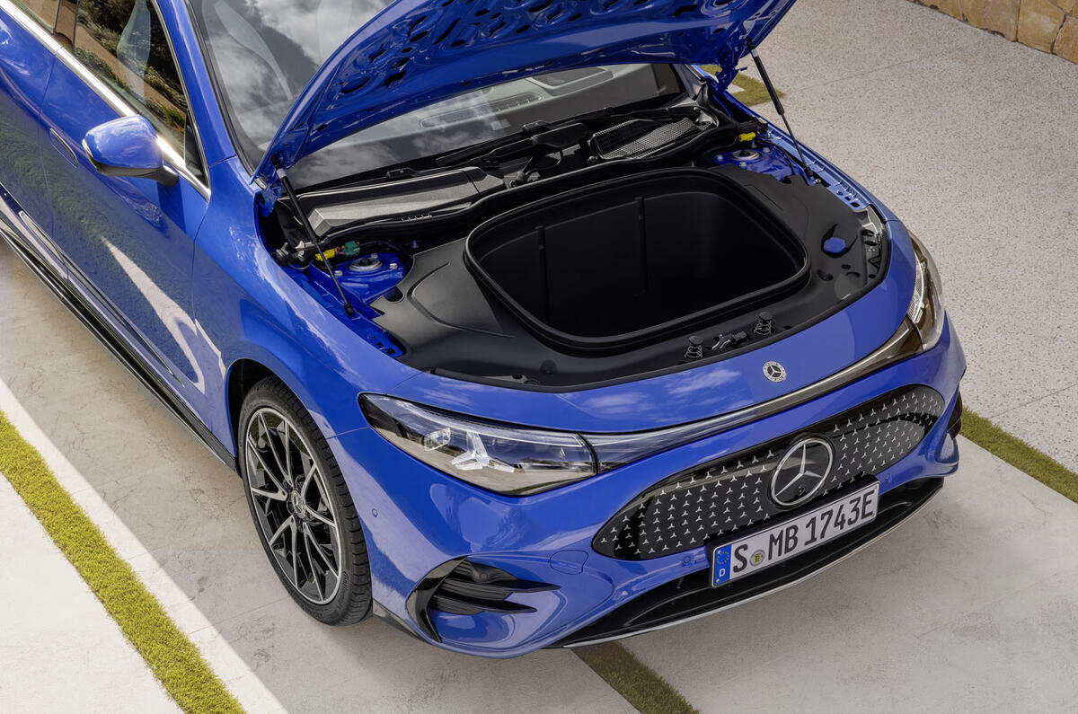 2025 Mercedes Benz CLA   electric car bonnet open 2025 Mercedes Benz CLA   electric car bonnet open