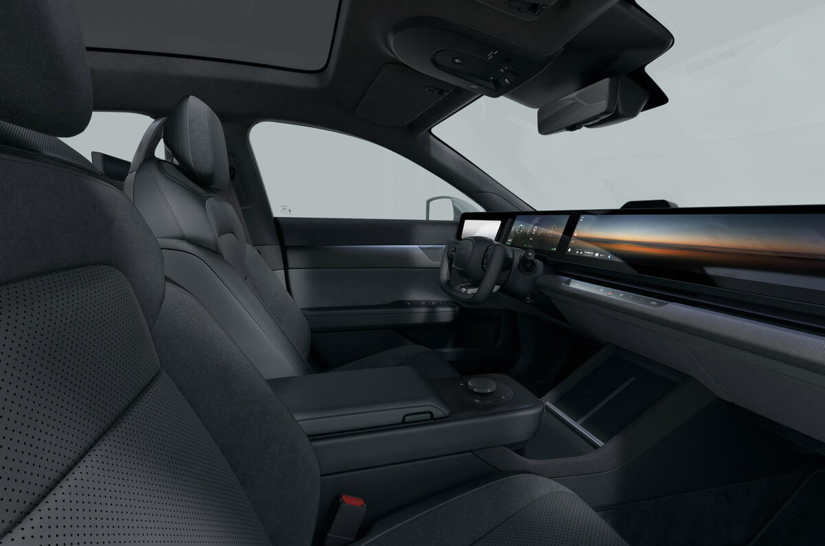 2025 Sony Honda Afeela 1 show car   front cabin, black 2025 Sony Honda Afeela 1 show car   front cabin, black
