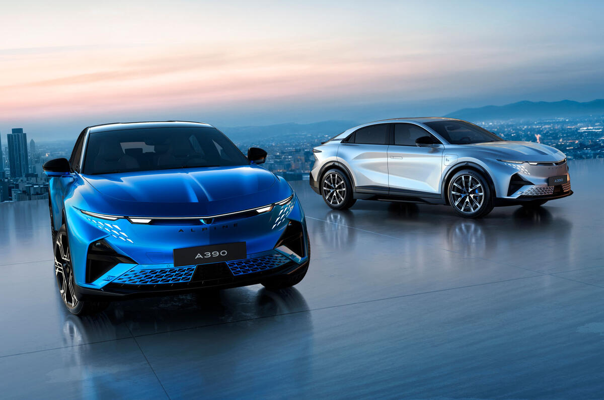 2026 Alpine A390 front static blue silver 2026 Alpine A390 front static blue silver
