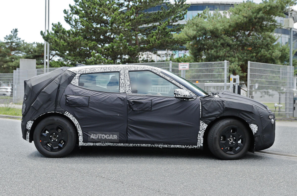 2026 Hyundai Ioniq 2 camo side 2026 Hyundai Ioniq 2 camo side