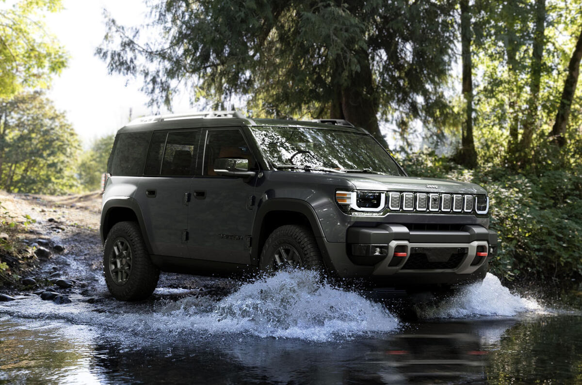 2026 Jeep Recon front quarter tracking water splash