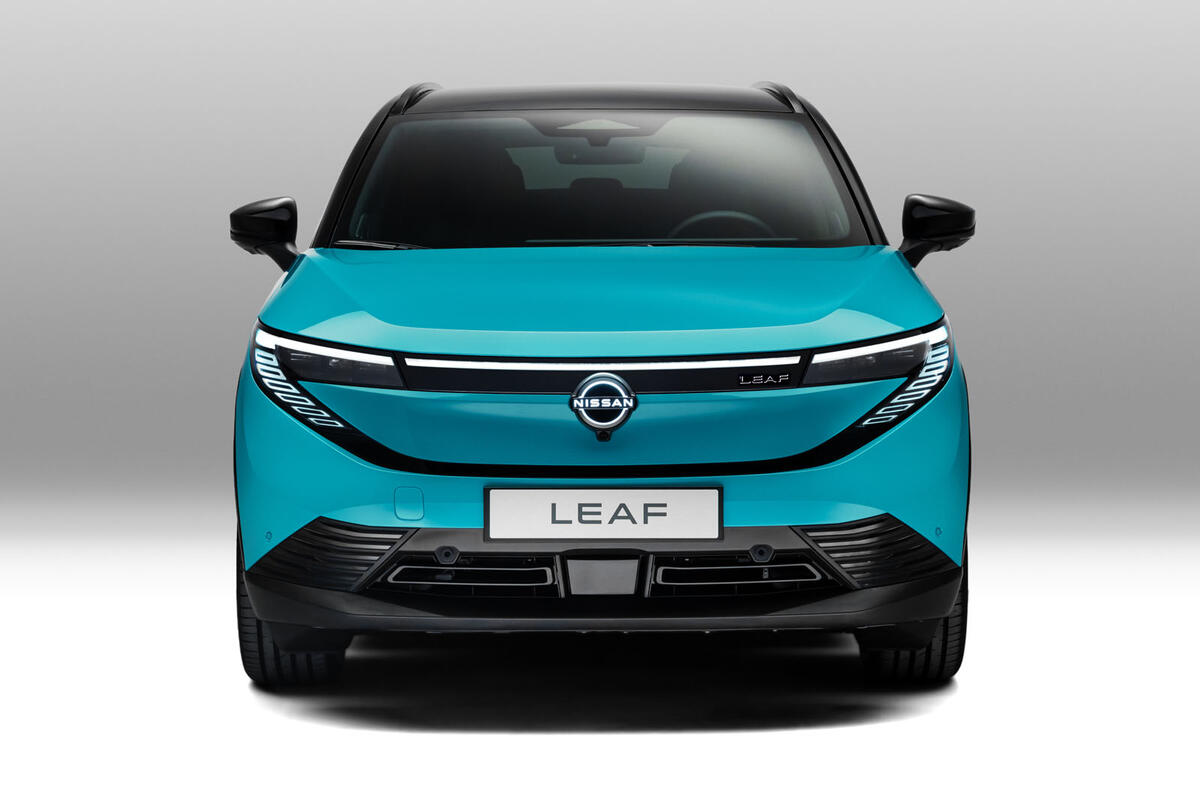 2026 Nissan Leaf front static 2026 Nissan Leaf front static