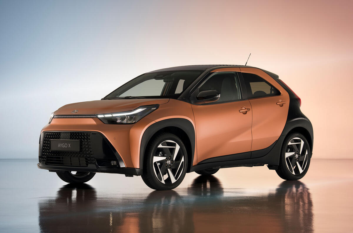 2026 Toyota Aygo X bronze front quarter static