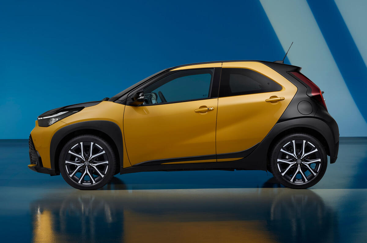 2026 Toyota Aygo X GR Sport side static 2026 Toyota Aygo X GR Sport side static