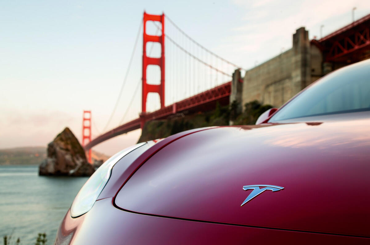 Tesla Model 3 - stationary front Tesla Model 3 - stationary front