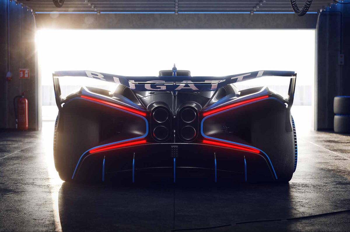 Bugatti Bolide rear close garage
