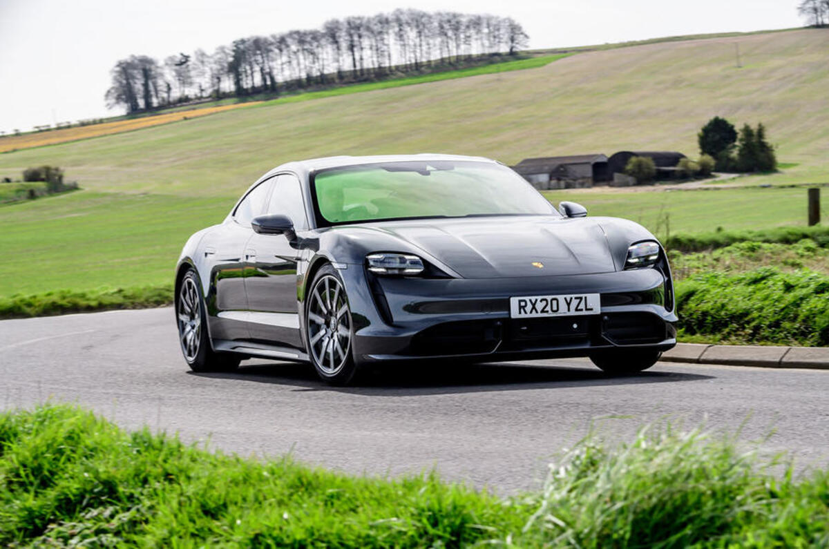 2020 Porsche Taycan - cornering front
