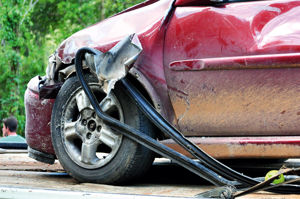 Damaged car Damaged car