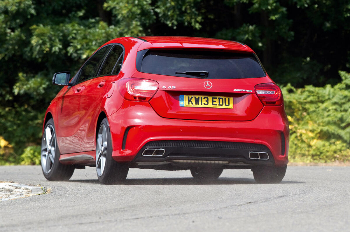Mercedes A45 AMG 2013 - hero back Mercedes A45 AMG 2013 - hero back