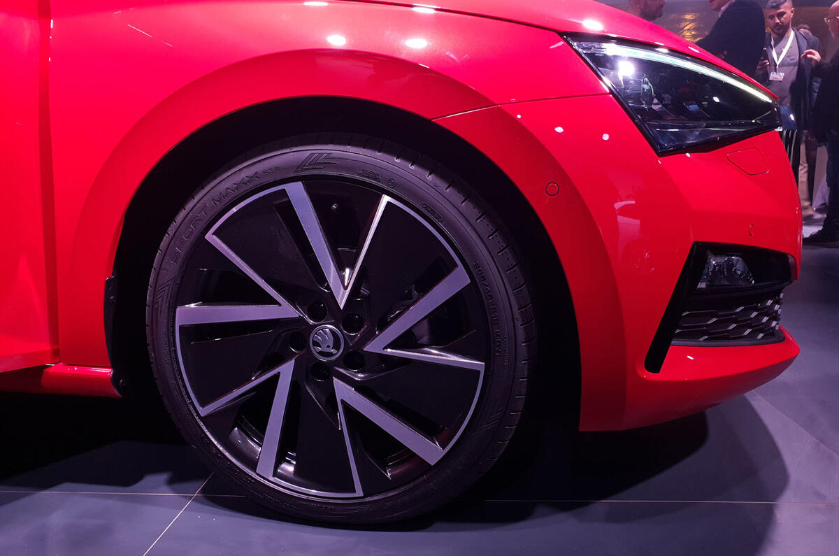 Skoda Scala official reveal stage alloy wheels