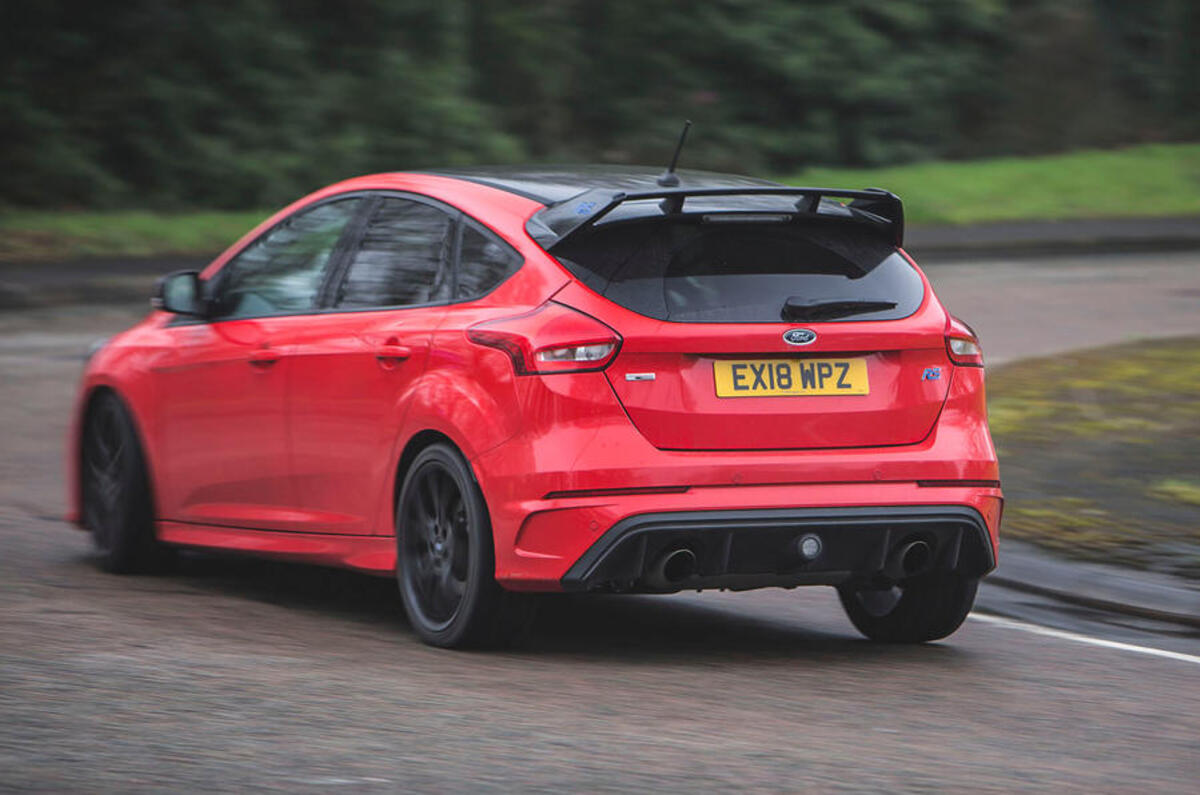 Ford Focus RS Mk3  rear three quarter Ford Focus RS Mk3 rear three quarter