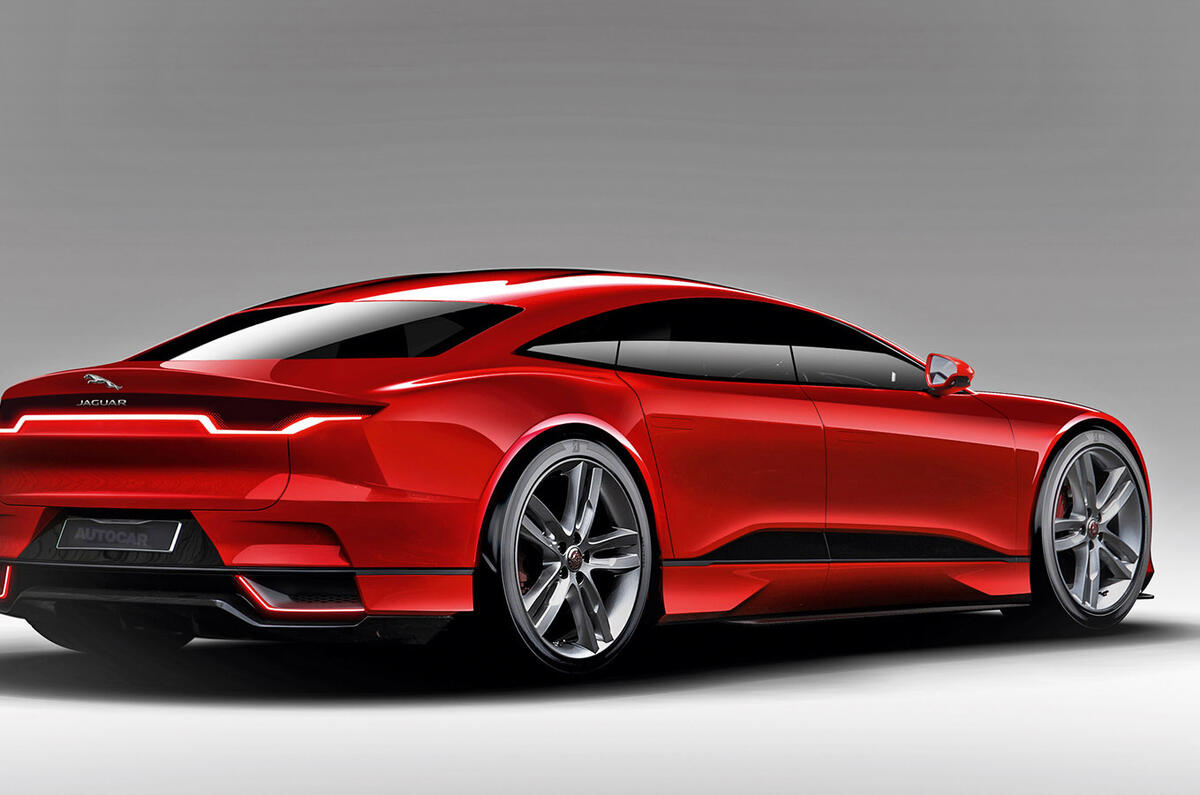 Jaguar XJ render - static rear