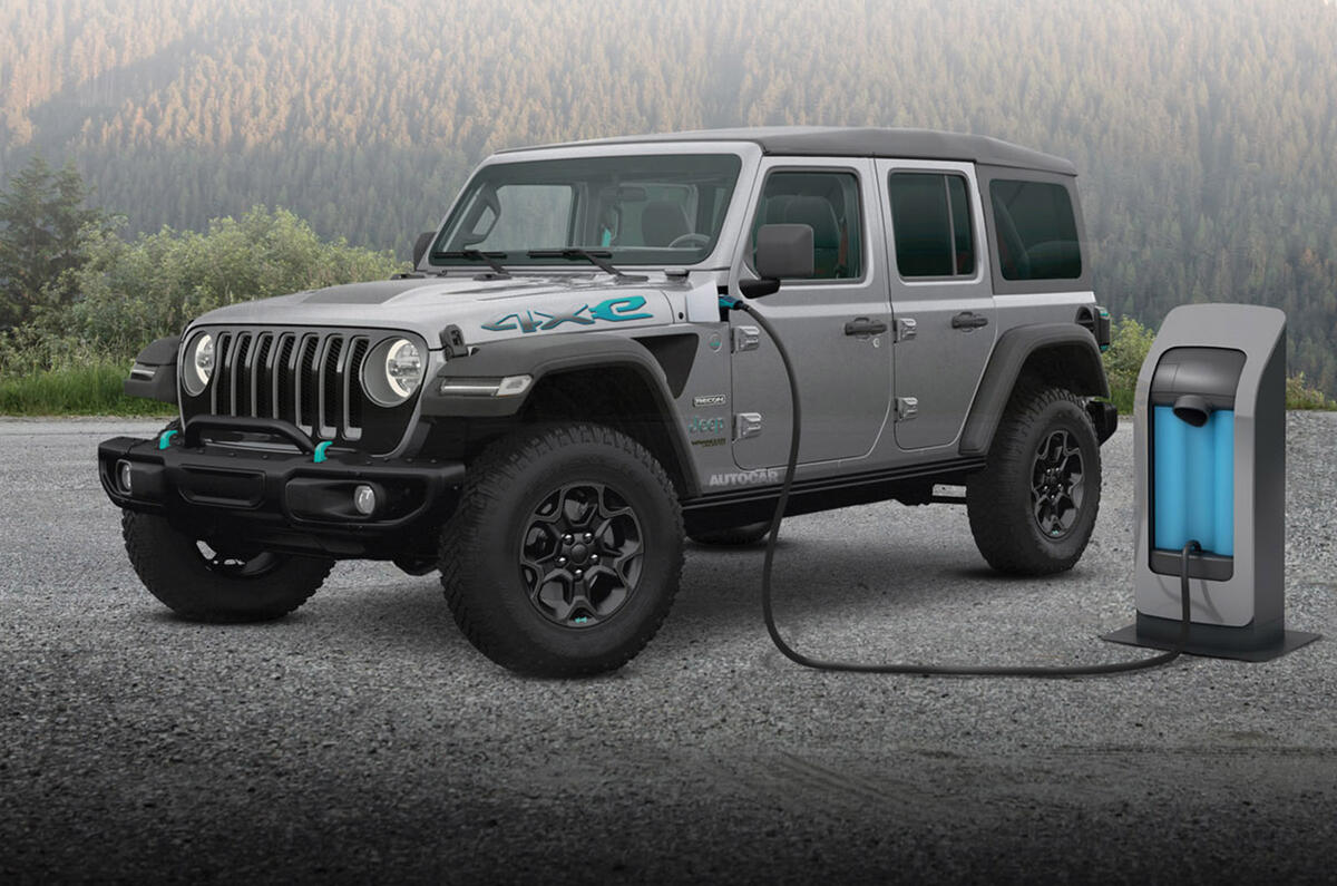Jeep PHEV Wrangler Rubicon render 2020 - static front Jeep PHEV Wrangler Rubicon render 2020 - static front