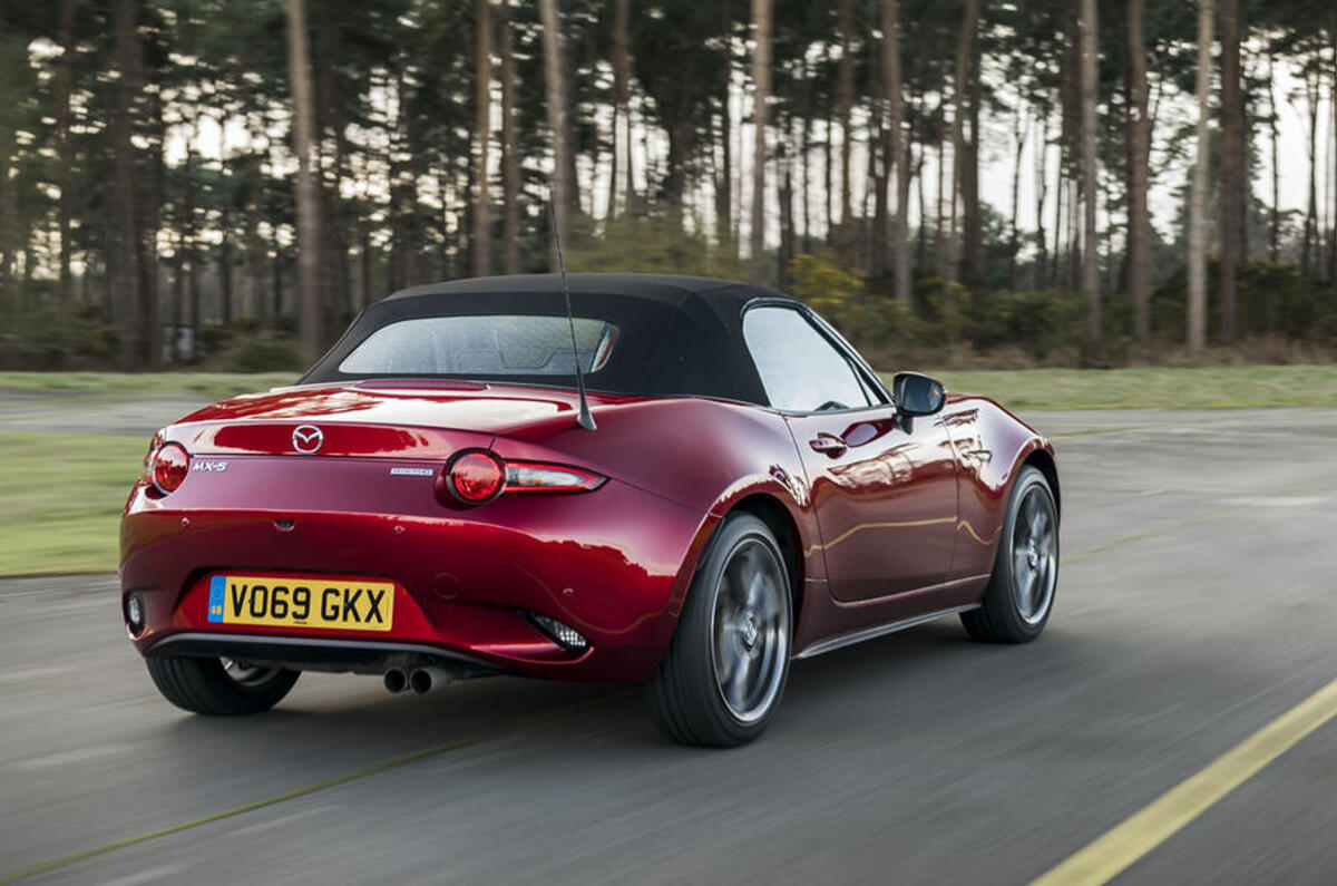 Autocar writers car of 2020 - Mazda MX 5 rear