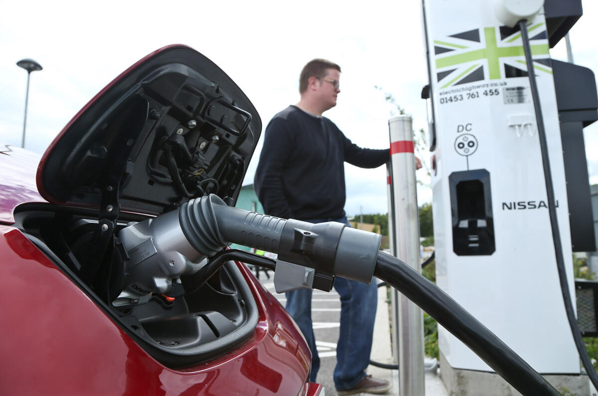Nissan Leaf charging Nissan Leaf charging