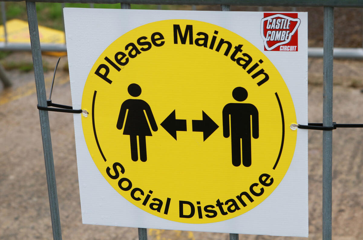 Social-distancing signs