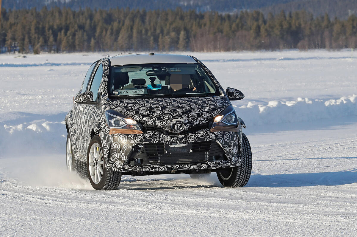 2021 Toyota small SUV prototype - cornering front 2021 Toyota small SUV prototype - cornering front
