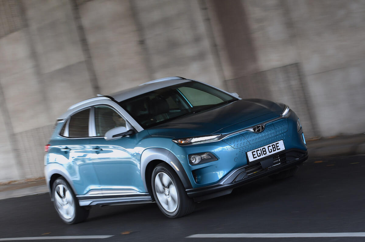 Hyundai Kona Electric 2018 - hero front Hyundai Kona Electric 2018 - hero front