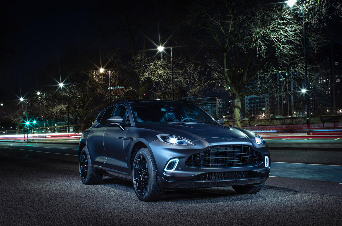 Aston Martin DBX Q by Aston Martin 2020 - stationary front Aston Martin DBX Q by Aston Martin 2020 - stationary front