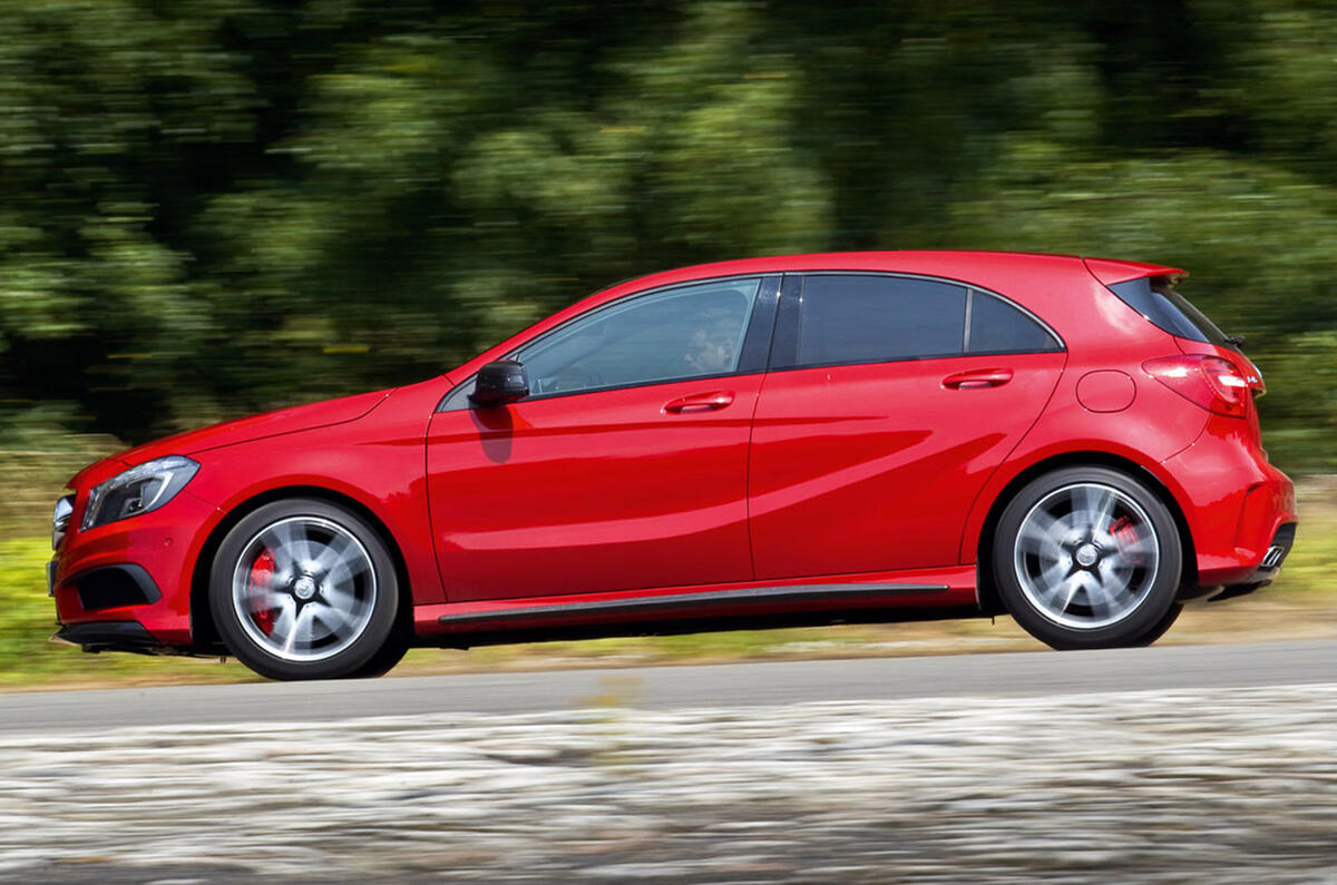 Mercedes A45 AMG 2013 - hero side Mercedes A45 AMG 2013 - hero side