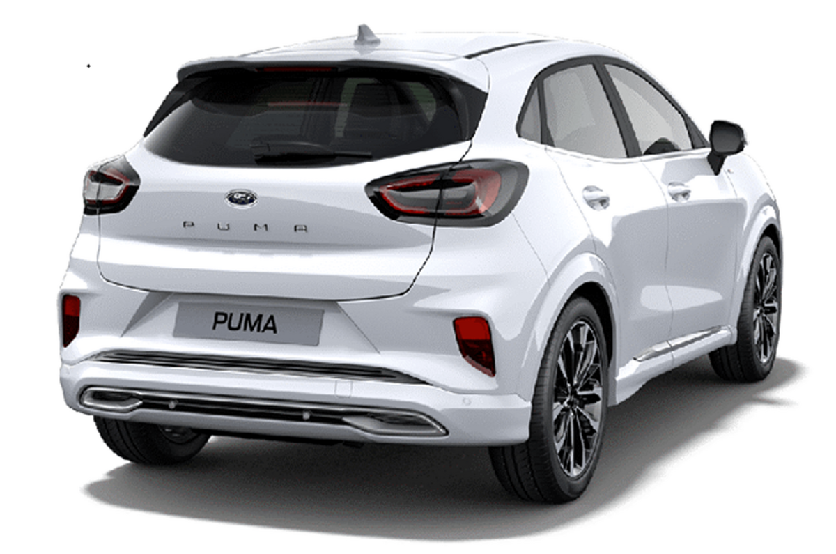Ford Puma ST-Line X Vignale white rear Ford Puma ST-Line X Vignale white rear
